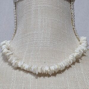 Panama Jack White Shell Chip Necklace Choker Lobster Clasp Beach Boho